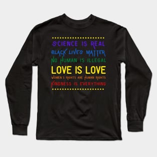 Love is Love Black Lives Kindness Long Sleeve T-Shirt